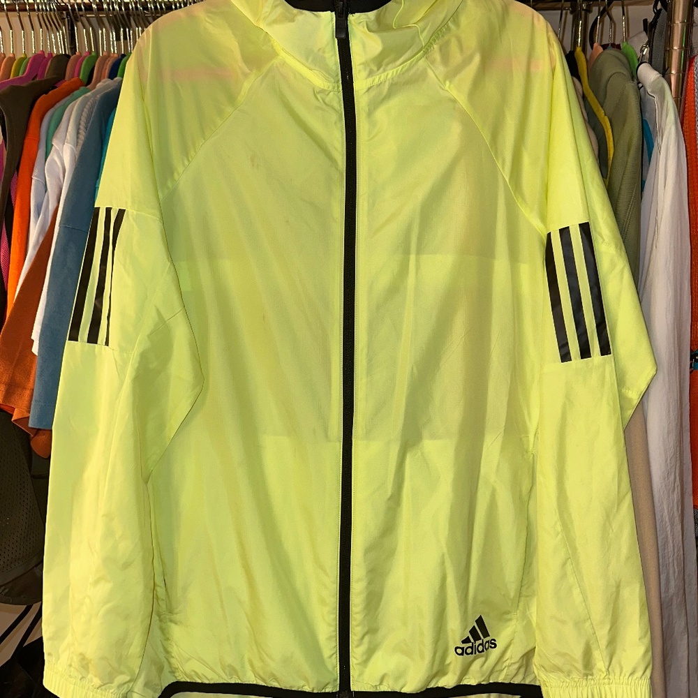Adidas 'Neon Green' Windbreaker Jacket